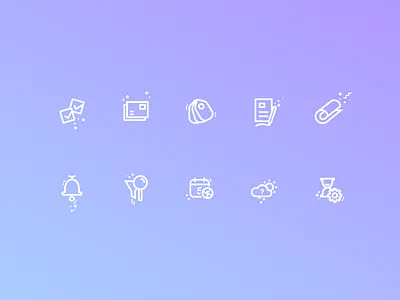Calendar & Mailing Iconset app calendar icons iconset illustration illustrator mail outline stroke ui ux web