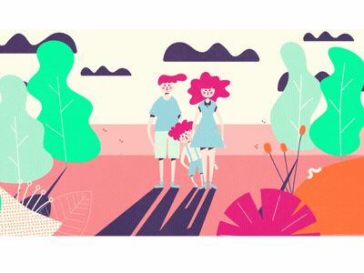 Friut Festival 2d animated gif animation character animation gif identity illustration loop rig transition vector