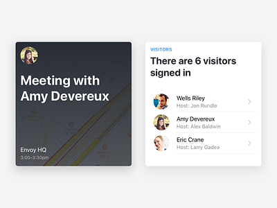 Envoy Mobile Cards card design ios iphone mobile ui ux