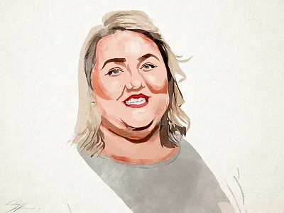 Laura-Hawk-(Smith) digital water color illustration laurasmith portrait watercolor portrait