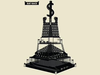 'Rat Race' Isometric Design