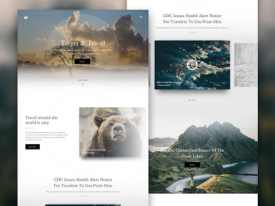 Target Travel design landing nature page travel ui ux website