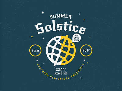 Summer Solstice blackletter earth globe june solstice space summer sun