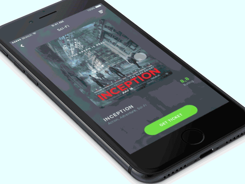 Film App 2017 app film flinto transition ui