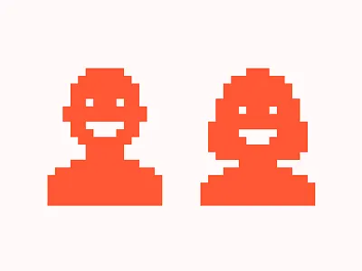 Pixel people boy gender girl icon people pixel