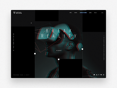 Virtual Building animation black interaction ui ux web web design website white