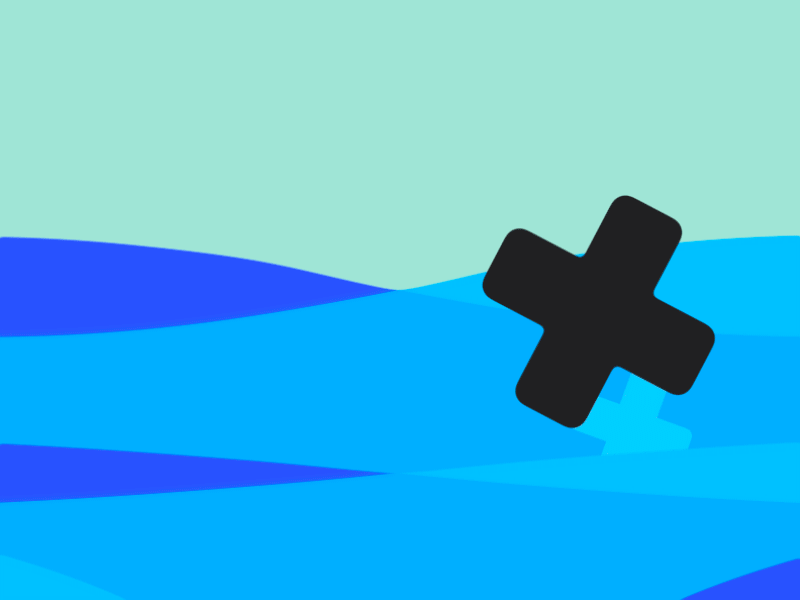 crisscross / 009 animation cross gif invite loop motion ocean sea waves weekly