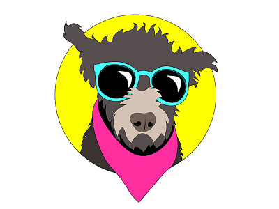 Stay cool. character character design dog illustration vector