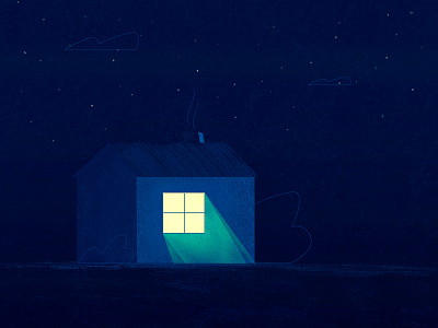 Comfy Cabin house light night stars