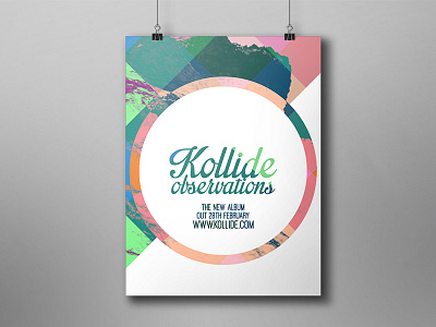 Kollide Album Poster album cover art artist artwork colour concept cover graphic design music photography poster