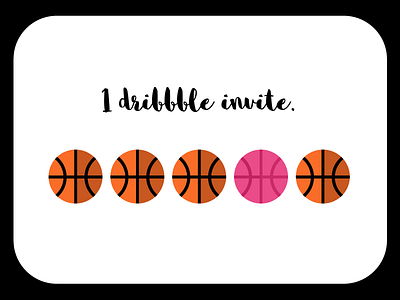 1 Dribbble Invite 1 dribbble invite