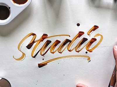 Studio brush script brushpen calligraphy custom type hand lettering hand made type lettering script type typography