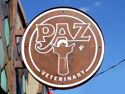Paz Sign brand identity led logo sign signage steel