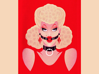 Violet drag drag queen fetish illustration pinup violet chachki