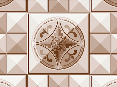 Tin Roof Tiles brown geometric ornamental simplified square stud tin roofing