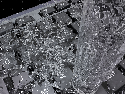 wet 3d 3d render c4d cg cgi cinema 4d houdini water sim wet