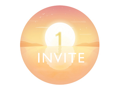 1 invitation for Draft Day dawn day draft dribbble invitation invite sun