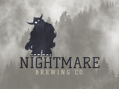 Nightmare Brewing Logo beer branding brewery concept design logo monster