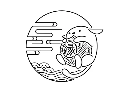 En Wapuu black japan kyoto minimal monotone simple wapuu white wordcamp wordpress