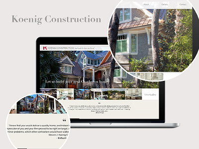 Koenig Construction architecture charleston graphic design web design