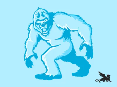 Yeti Logo blue design ice logo powerpoint sports vector yeti