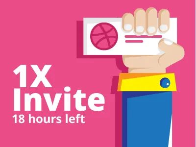 1X Dribbble Invite 22-05-17 1 draft draft day dribbble illustration invitation invite one