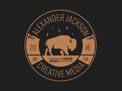 AJC Media bison branding logo mountains overland photography travel