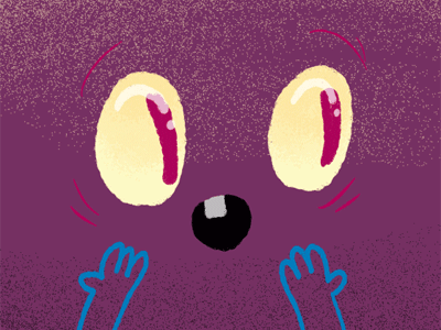 Gives me the W-w-w-w-willies animation cartoon cartooning eyes frightened jiggle looking nervous purple scared wiggle