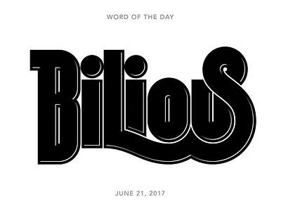 Bilious lettering logo type typography