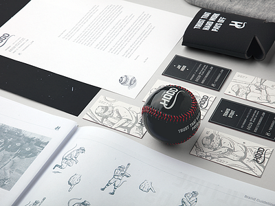 The Hood Branding baseball graphic design illustration sports stationery tbt