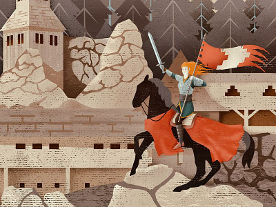 Rejected Poster for Medieval Festival ancient fortress knight medieval poster redhead ukraine