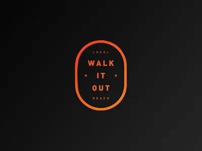 Walk It Out church community icon logo outreach type typography