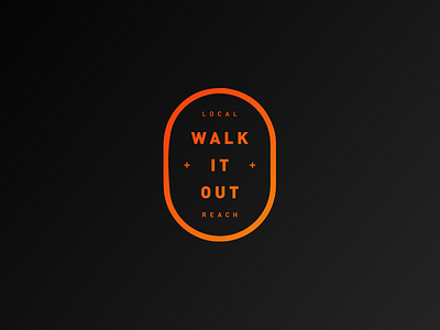 Walk It Out church community icon logo outreach type typography