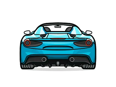 Ferrari 488 Spider 488 car ferrari illustration spider super