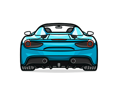 Ferrari 488 Spider 488 car ferrari illustration spider super