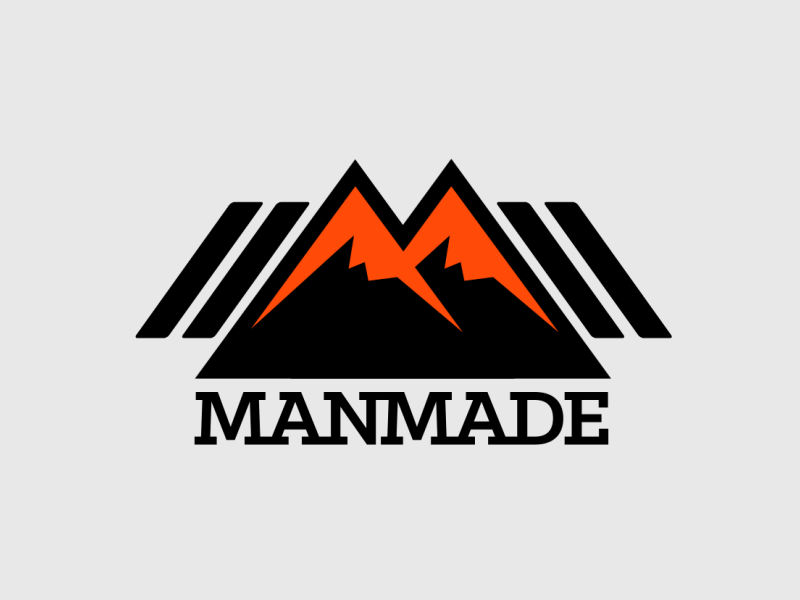 MANMADE animated logo animation branding design fitness graphic design logo loop motion motion graphics mountain sport