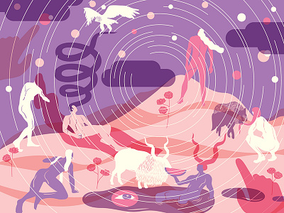 Summer Night, Cosmo Light animals body cosmo hair illustration light men nature night summer