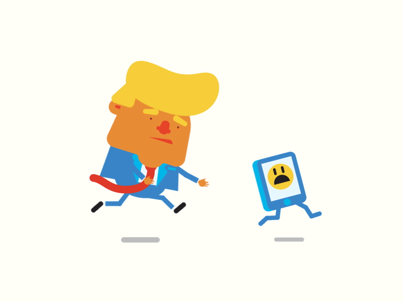 The Great Chase animation character cycle duik gif loop politics rig run trump