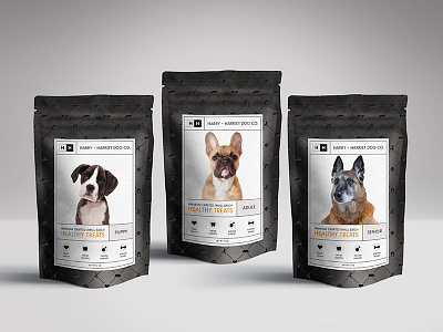 Harriet + Harriet Dog Co. dog food treat bags