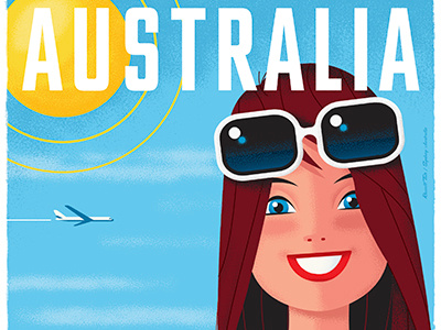 Australia Poster australia beach bondi bronte clovelly eastern suburbs retro russell russelltatedotcom sydney tate tourist