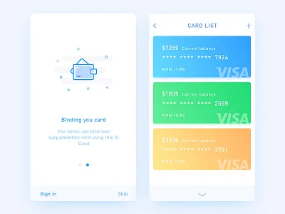 Ui #2 app card color focus ride ue ui ux