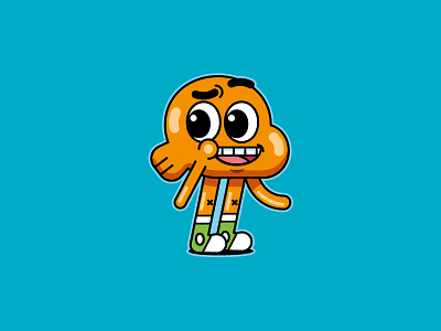 Darwin World of Gumball fan art character design darwin digital art drawing gumball mascot vector weird style world of gumball