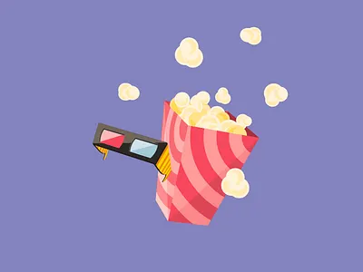 Pop Corn cinema digitalart illustration popcorn