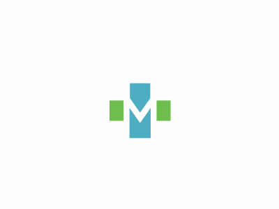 main Street Medical Logo abstract branding designer cross logo designer for hire freelance logo designer logo logo designer m logo medical logo negative space simple street