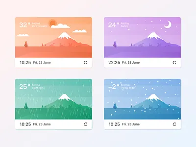 Weather illustration illustration nights rain snow sunny weather