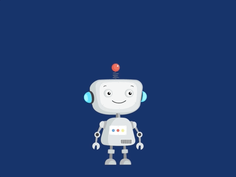 Robot Happy animation gif illustration motion graphics