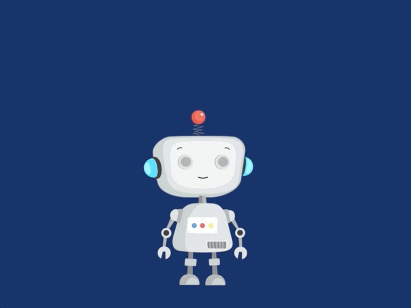 Robot Confused animation gif illustration motion graphics