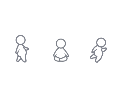 Pregnant women movement icons run walk