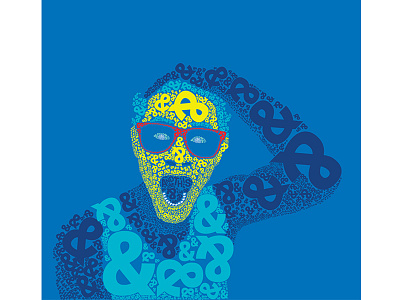 And This - Typographic Self Portrait ampersand and blue per portrait say self this type typographic yellow
