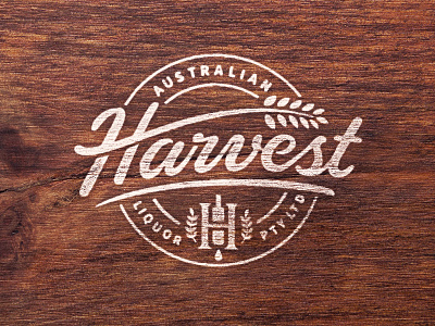 Harvest Liquor Branding badge design branding harvest liquor logo logo design stamp